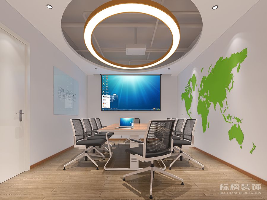 景瀚科技（深圳）有限公司-现代简约办公室装修设计效果图
